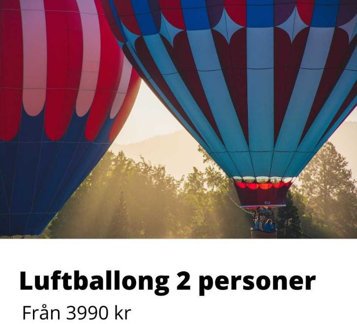 flyga luftballong 2 personer