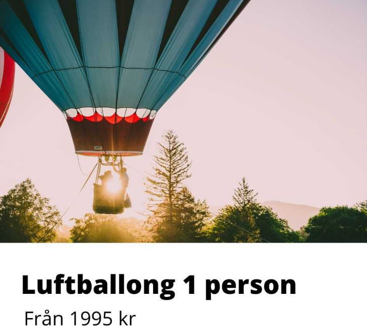 luftballong för 1 person